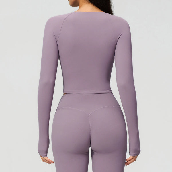 SPARK Women's Slim-Fit Long-Sleeve Yoga Top ZC4208
