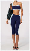 SPARK Color Block Peach Lift Butt Quick Dry Yoga Capri ZC2567