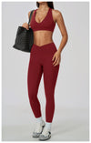 Spark Women's Halter-Neck High Support Yoga Sports Bra ZC2588