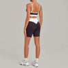 SPARK Women's Color-block Premium Activewear Yoga 2 Piece Set TF6211