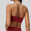 Spark Women's Color-Block Halter-Neck Yoga Sports Bra ZC2588