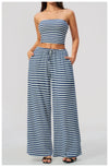 SPARK Women's Striped Loose-fit Yoga Sweatpants ZC4556