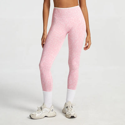 SPARK Seamless Leopard-print Yoga Fitness Leggings RXW3006-2