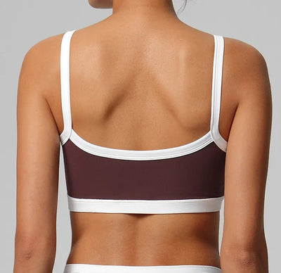 SPARK Women's Naked-Feel Contrast Color Yoga Bra CT2190