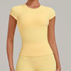 SPARK Women's Hollow Back Quick Dry Yoga Short-Sleeve TF3098