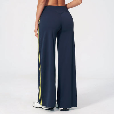 SPARK Women's Contrast Color Wide Leg Yoga Pants ZC3588