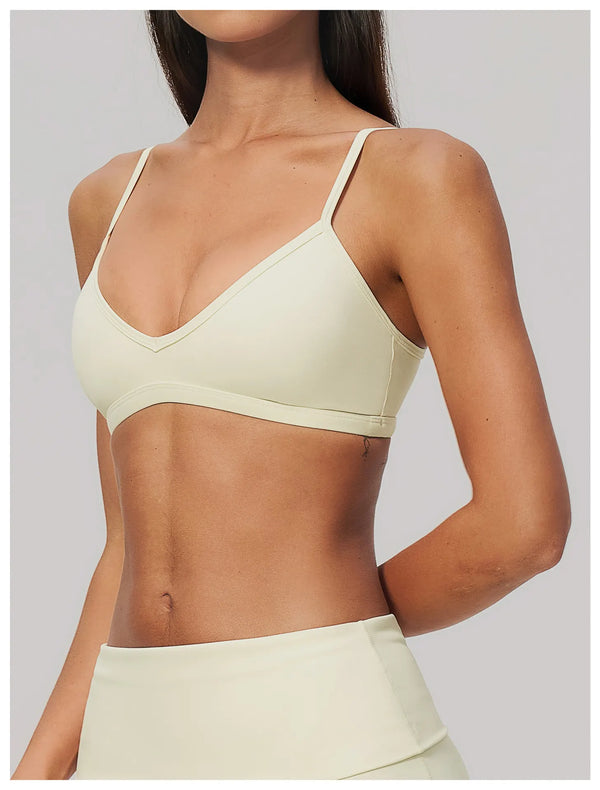 SPARK Women's V-Neck High-Stretch Yoga Fitness Bra ZC9599
