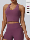 SPARK Women's Halter Neck Yoga Tank Top Open Back YEL62125