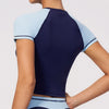 SPARK Color Block Yoga Quick Dry Fitted Short Sleeve ZC2567