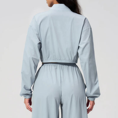 SPARK UPF 50+Ribbed Stand Collar Lightweight Yoga Workout Jacket ZC2549