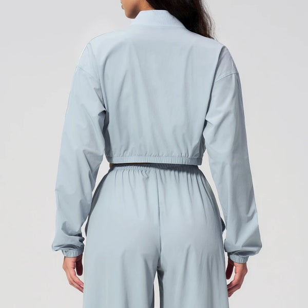 SPARK UPF 50+Ribbed Stand Collar Lightweight Yoga Workout Jacket ZC2549