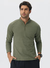 SPARK Men's Half-zip Cotton-Linen Feel Casual Workout & Running Top 61530YEL