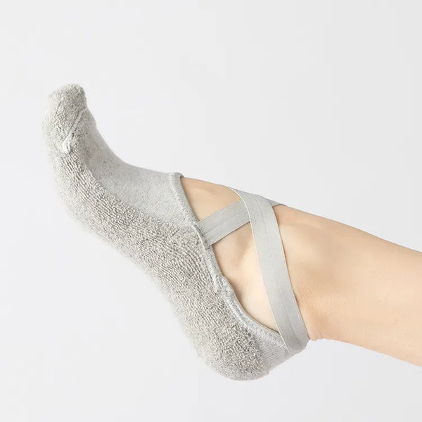 SPARK Non-Slip Yoga Socks with Cross Straps & Terry Cushioning YL032
