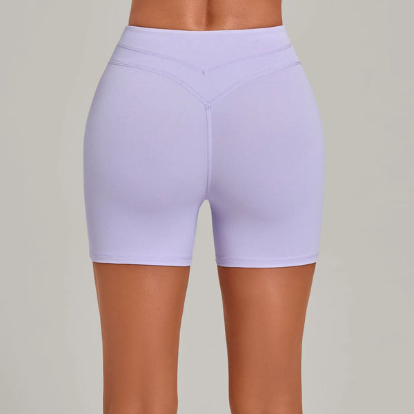 SPARK Women's Cross Waist Tummy Control Yoga Shorts TF9721