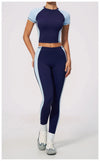 SPARK High Waist Color Block Peach Lift Butt Yoga Leggings ZC2567