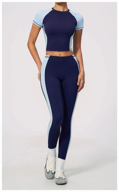 SPARK High Waist Color Block Peach Lift Butt Yoga Leggings ZC2567