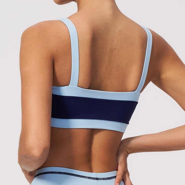 SPARK Color Block Nude Feel Yoga Sport Bra ZC2567