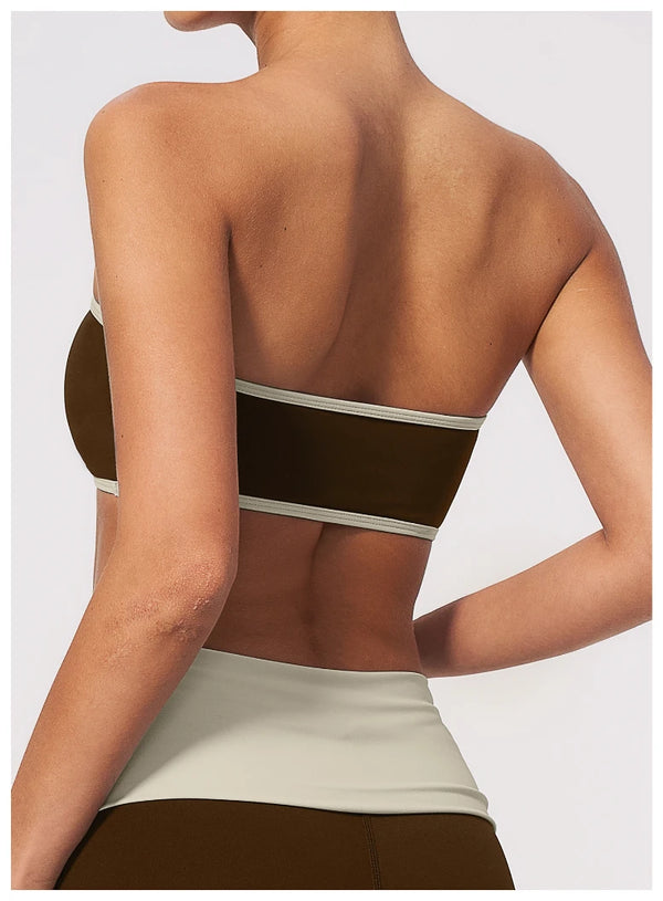 SPARK Women's Color-block Yoga Tube Top ZC2570