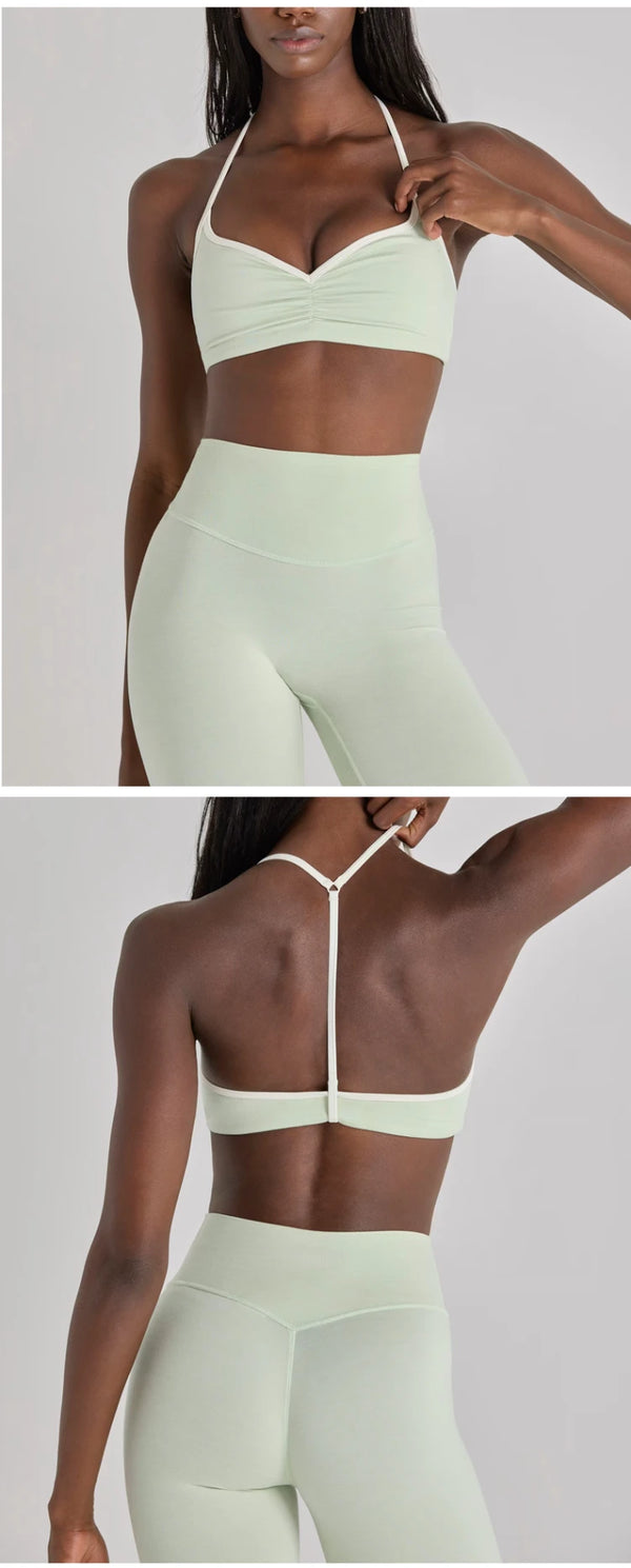 SPARK Women's Y-back Halter Yoga Bra FNK26036