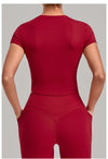 SPARK Women's Summer Fitted Short-Sleeve Yoga T-Shirt QS1369