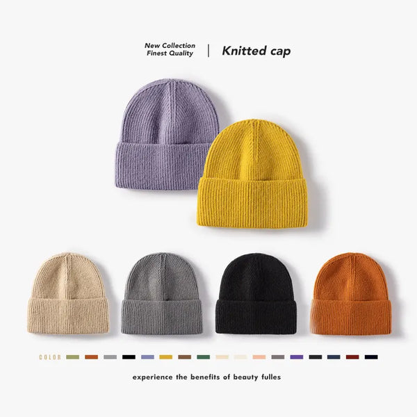 SPARK Unisex Thick Knit Beanie | Warm Winter Cuffed Hat with Ear Coverage