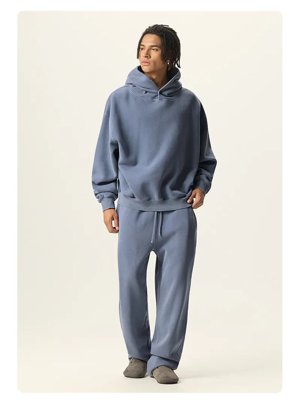 SPARK Unisex Washed-Style Plush-Lined Sweatshirt Set PL8305