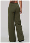 SPARK Women's Folded Waist Yoga Wide Leg Pants ZC5529