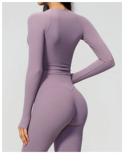 SPARK Women's Slim-Fit Long-Sleeve Yoga Top ZC4208