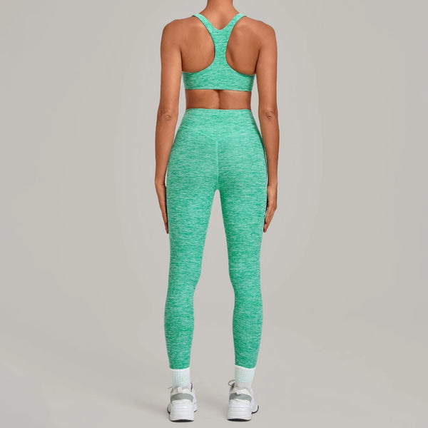 SPARK Ruched Sports Bra & High-Waisted Workout Set TF9291