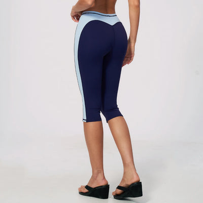 SPARK Color Block Peach Lift Butt Quick Dry Yoga Capri ZC2567