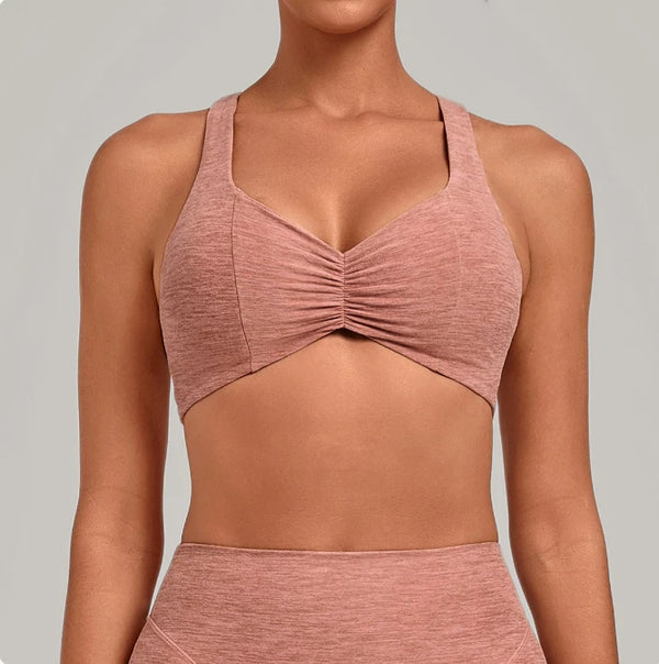 SPARK Ruched Sports Bra & High-Waisted Workout Set TF9291
