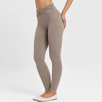SPARK Shirred Waist Tummy Control Yoga Pants for Women FNK26071