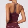 SPARK Women's Color-Block V-neck Halter Yoga Tank Top ZC9615
