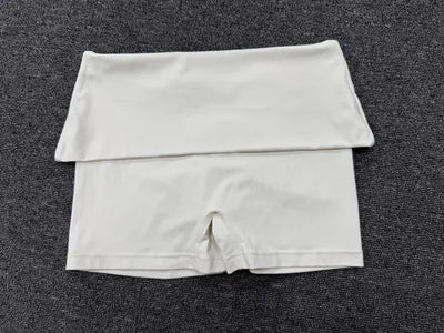 SPARK Women’s Fold-Over Waist Invisible Scrunch Yoga Shorts TF8402