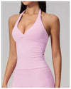 SPARK Seamless V-neck Halter Yoga Fitness Tank Top ZC2557