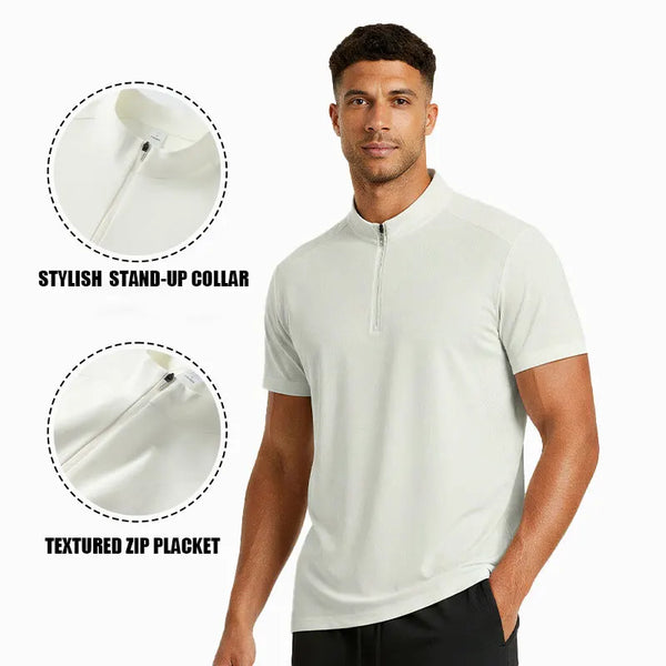 SPARK Men's Half-zipper Quick Dry Athletic T-Shirt SY81053