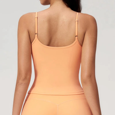SPARK Square Neck Spaghetti Straps Yoga Fitness Tank Top ZC5555
