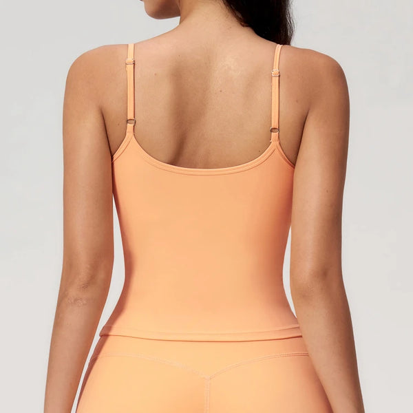 SPARK Square Neck Spaghetti Straps Yoga Fitness Tank Top ZC5555