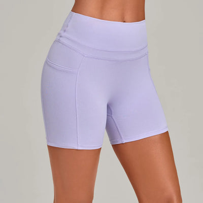 SPARK Women's Tummy Control High-Waisted Yoga Shorts with Pockets TF2116