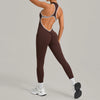 SPARK Color-Block Backless Yoga Long Jumpsuit TF26231
