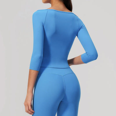 SPARK Women's Quick Dry Half-Sleeve Yoga Fitness Top ZC5529