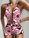 SPARK Print Hollow Out Swimwear QCB93