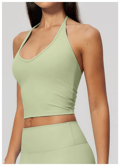 SPARK Women's V Neck Halter Tank Top ZC5529