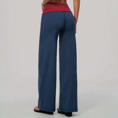 SPARK Women’s High-Waisted Color Block Fold-Over Yoga Pants ZC2585