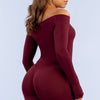 SPARK Seamless Off-the-Shoulder Long Sleeve Yoga Top | High-Stretch Workout Shirt OD6482