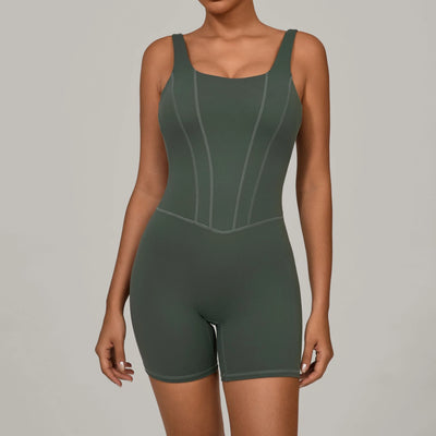 SPARK Quick-dry One-piece Workout Bodysuit with Adjustable Straps TF1410