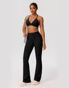 SPARK Women's Deep V Neck Crossover Yoga Sports Bra YEL52736