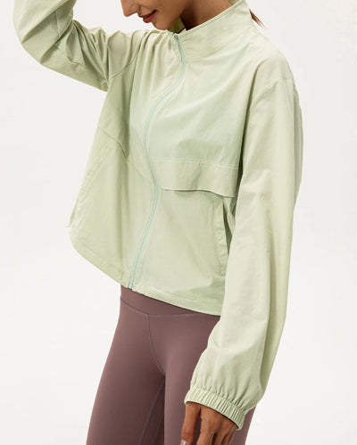 SPARK Women's Loose-Fit Outdoor Windbreaker Casual Yoga Jacket YEL22617