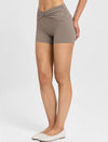 SPARK Shirred Waist Yoga Shorts for Women FNK26071