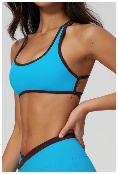 SPARK Women’s Cutout Crossover Back Naked-Feel Sports Bra ZC2578
